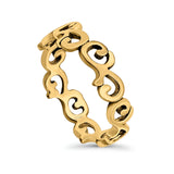 Vines Ring Oxidized Band Solid 925 Sterling Silver Thumb Ring (6mm)