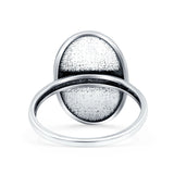 Infinity Snake Moon & Sun Ring Oxidized Band Solid 925 Sterling Silver Thumb Ring (19mm)