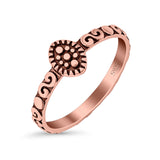 Bali Ring Oxidized Band Solid 925 Sterling Silver Thumb Ring (7mm)