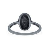 Jellyfish Ring Oxidized Band Solid 925 Sterling Silver Thumb Ring (11mm)