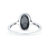 Jellyfish Ring Oxidized Band Solid 925 Sterling Silver Thumb Ring (11mm)