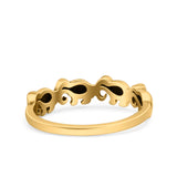 Elephants Ring Oxidized Band Solid 925 Sterling Silver Thumb Ring (5mm)
