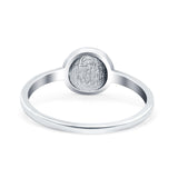 Yin Yang Oxidized Band Solid 925 Sterling Silver Thumb Ring (8.2mm)