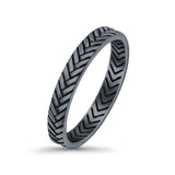 Braided Ring Oxidized Band Solid 925 Sterling Silver Thumb Ring (3mm)