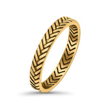 Braided Ring Oxidized Band Solid 925 Sterling Silver Thumb Ring (3mm)