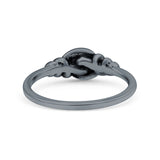 Spiral Ring Oxidized Band Solid 925 Sterling Silver Thumb Ring (6mm)