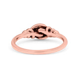 Spiral Ring Oxidized Band Solid 925 Sterling Silver Thumb Ring (6mm)