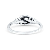 Spiral Ring Oxidized Band Solid 925 Sterling Silver Thumb Ring (6mm)