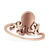 Octopus Ring Oxidized 925 Sterling Silver