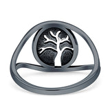 Tree Of Life Minimalist Filigree Thumb Ring 925 Sterling Silver