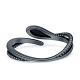Snake Twisted Rope Adjustable Thumb Ring 925 Sterling Silver