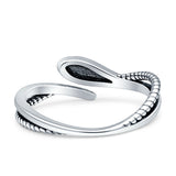 Snake Twisted Rope Adjustable Thumb Ring 925 Sterling Silver