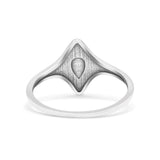 Teardrop Pear Petite Dainty Thumb Ring Lab Created Opal Statement Fashion Ring 925 Sterling Silver