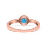 Petite Dainty Thumb Ring Round Statement Fashion Ring Oxidized 925 Sterling Silver