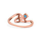 Celtic Petite Dainty Thumb Ring Round Statement Fashion Ring 925 Sterling Silver