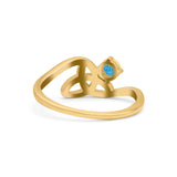 Celtic Petite Dainty Thumb Ring Round Statement Fashion Ring 925 Sterling Silver