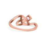 Celtic Petite Dainty Thumb Ring Round Statement Fashion Ring 925 Sterling Silver