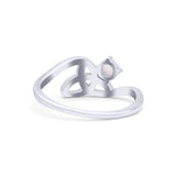 Celtic Petite Dainty Thumb Ring Round Statement Fashion Ring 925 Sterling Silver