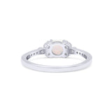 Petite Dainty Thumb Ring Round Lab Created Statement Fashion Ring Solid 925 Sterling Silver