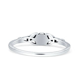 Weave Trinity Celtic Oval Thumb Ring Statement Fashion Oxidized Lab Created Opal 925 Sterling Silver