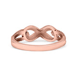 Infinity Wedding Engagement Ring Lab Created Opal 925 Sterling Silver
