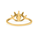 Eye Evil Thumb Ring Round Statement Fashion Ring Band 925 Sterling Silver