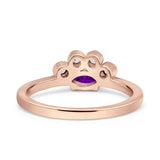 Marquise Art Deco Bridal Wedding Engagement Ring Simulated Cubic Zirconia 925 Sterling Silver