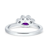 Marquise Art Deco Bridal Wedding Engagement Ring Simulated Cubic Zirconia 925 Sterling Silver