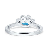 Marquise Art Deco Bridal Wedding Engagement Ring Simulated Cubic Zirconia 925 Sterling Silver