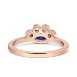 Marquise Art Deco Bridal Wedding Engagement Ring Simulated Cubic Zirconia 925 Sterling Silver