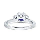 Marquise Art Deco Bridal Wedding Engagement Ring Simulated Cubic Zirconia 925 Sterling Silver