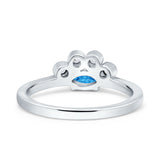 Marquise Art Deco Bridal Wedding Engagement Ring Simulated Cubic Zirconia 925 Sterling Silver