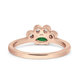 Marquise Art Deco Bridal Wedding Engagement Ring Simulated Cubic Zirconia 925 Sterling Silver