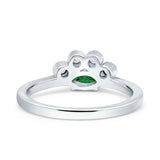 Marquise Art Deco Bridal Wedding Engagement Ring Simulated Cubic Zirconia 925 Sterling Silver