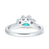 Marquise Art Deco Bridal Wedding Engagement Ring Simulated Cubic Zirconia 925 Sterling Silver