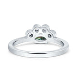 Marquise Art Deco Bridal Wedding Engagement Ring Simulated Cubic Zirconia 925 Sterling Silver