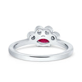 Marquise Art Deco Bridal Wedding Engagement Ring Simulated Cubic Zirconia 925 Sterling Silver