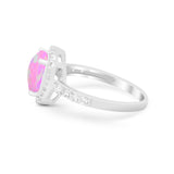 Art Deco Cushion Cut Engagement Ring Simulated Cubic Zirconia 925 Sterling Silver