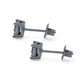 Stud Earrings Design Simulated CZ Round 925 Sterling Silver (5.9mm)