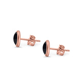 Half Ball Stud Earrings Round 925 Sterling Silver (5mm-16mm)