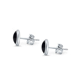 Half Ball Stud Earrings Round 925 Sterling Silver (5mm-16mm)