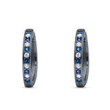Minimalist Huggie Hoop Earrings CZ 925 Sterling Silver
