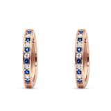 Minimalist Huggie Hoop Earrings CZ 925 Sterling Silver