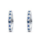 Minimalist Huggie Hoop Earrings CZ 925 Sterling Silver