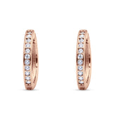 Minimalist Huggie Hoop Earrings CZ 925 Sterling Silver