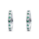 Minimalist Huggie Hoop Earrings CZ 925 Sterling Silver