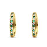 Minimalist Huggie Hoop Earrings CZ 925 Sterling Silver
