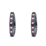 Minimalist Huggie Hoop Earrings CZ 925 Sterling Silver