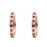 Minimalist Huggie Hoop Earrings CZ 925 Sterling Silver