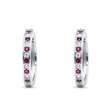 Minimalist Huggie Hoop Earrings CZ 925 Sterling Silver